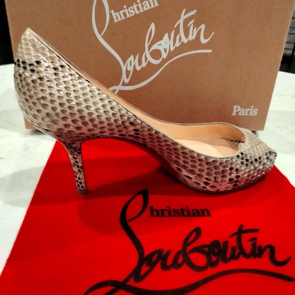 CHRISTIAN LOUBOUTIN MATER CLAUDE 85 PYTHON LUCIDO - Picture 2 of 14